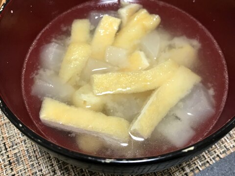 簡単汁物♪大根と油揚げのお味噌汁